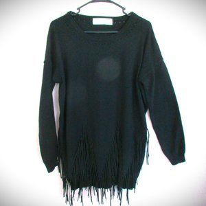 Size L VINTAGE HAVANA Est. 1954 Black Long Sleeves Pullover Tunic Top